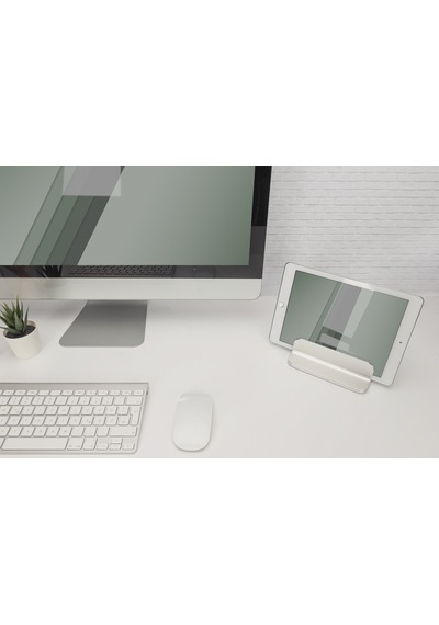 Dikey Notebook Standı, Alüminyum Gümüş