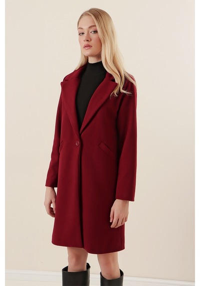 Bigdart 9085 Kaşe Kaban - Bordo 9085bgd19-003-12489 001