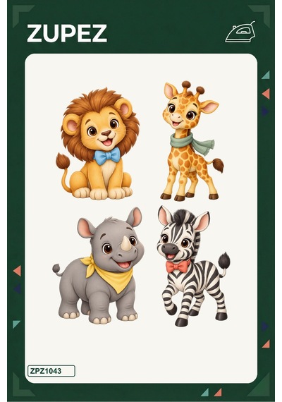 Safari Minikleri 19x25 Cm Ütüyle Uygulanan Baskı Zpz1043 - 928156739