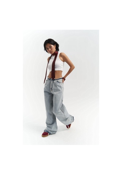 Mai Studios Co. Leony Bel Detay Mavi Jeans Mavi