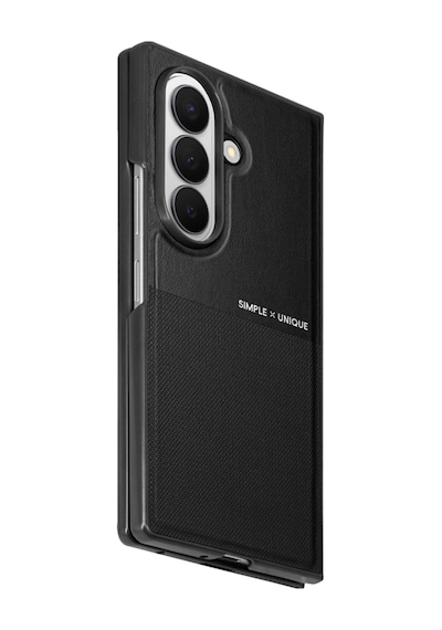 Samsung Galaxy Uyumlu Z Fold 8 Ultra Kılıf High Pu Deri Hdd Hbc-482 Siachen Case Siyah