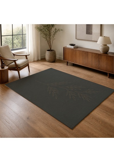 Kartela Halı Evo Halı Jüt Taban Dokuma Halı Antrasit - 180 X 270 Cm