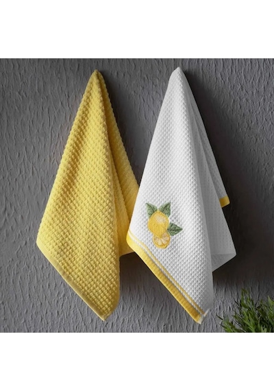 Maxstyle Pamuk Mutfak Havlusu 40x60 Cm 2li Limon Çok Renkli