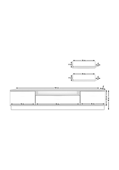 Decoraktiv Trendstyle 4s Mdf Tv Ünitesi Tv Sehpası Ceviz