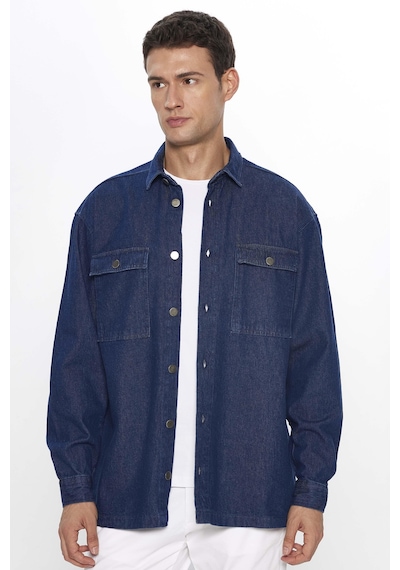 Tudors Erkek Oversize Geniş Kesim Uzun Kollu Denim Kapaklı Çift Cep Lacivert Gömlek-31469-lacivert Lacivert Tudors Erkek Oversize Geniş Kesim Uzun Kollu Denim Kapaklı Çift Cep Lacivert Gömlek-31469-lacivert Lacivert