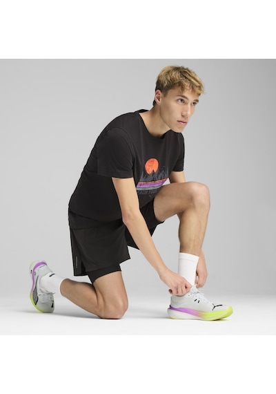 Puma 52659801 Graphics Outdoor Erkek Spor Tişört SIYAH