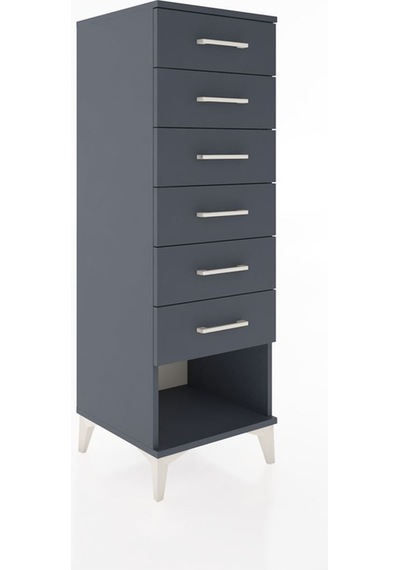Hyperion Dolap 6 Çekmeceli 44x44x134 Antrasit-antrasit Antrasit Hyperion Dolap 6 Çekmeceli 44x44x134 Antrasit-antrasit Antrasit