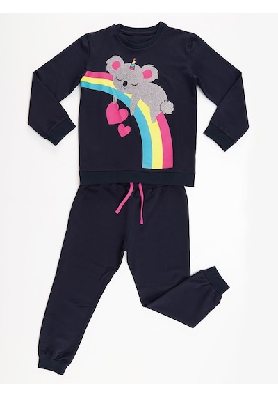 Denokids Simli Koala Kız Eşofman Takım Lacivert