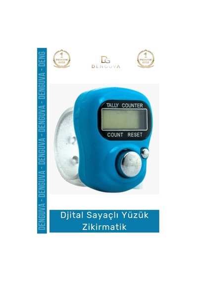 Zikirmatik Dijital Sayaçlı Şeffaf Silikon Kordonlu Pratik Renkli Ayarlanabilir Yüzük Zikirmatik