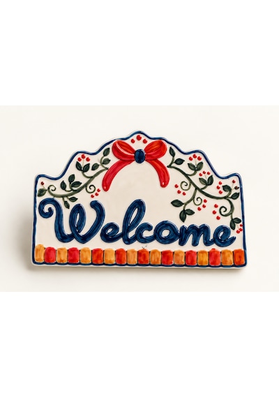 El Yapımı Seramik Welcome Dekor Giriş & Antre Dekoru 0