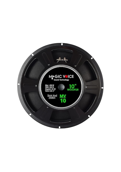 Magicvoice Mv-10 Maks. 450 Watt / Rms 200 Watt 10 Siyah 25 Cm Woofer Yedek Hoparlör