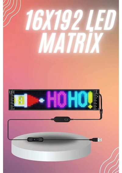 Matrix Led Cama Yapışan Telefon Kontrollü Panel Dijital Ekran Kumandalı Çok Renkli 28689544