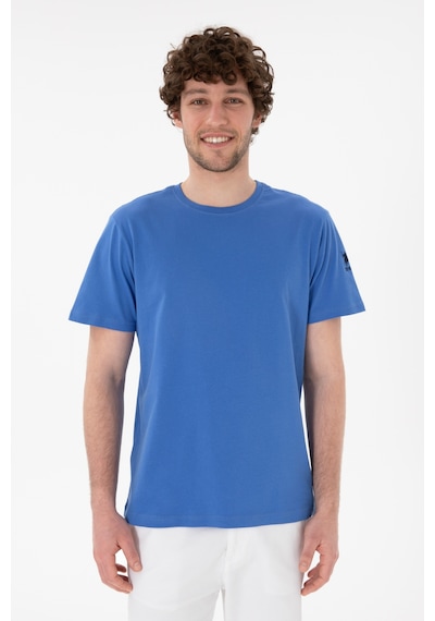 U.S. Polo Assn. Erkek Regular Fit Bisiklet Yaka İndigo Basic Tişört 50305985-VR028