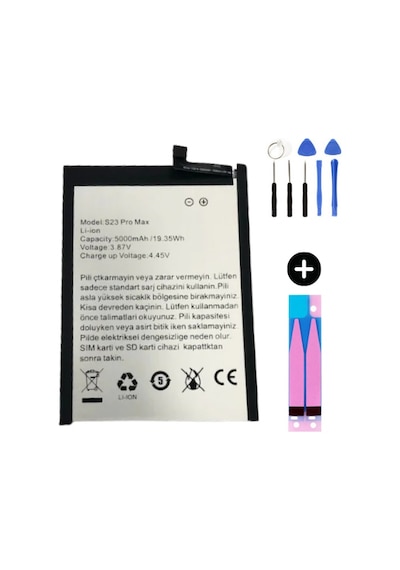 Reeder S23 Pro Max Uyumlu A Kalite Batarya Pil + Montaj Seti