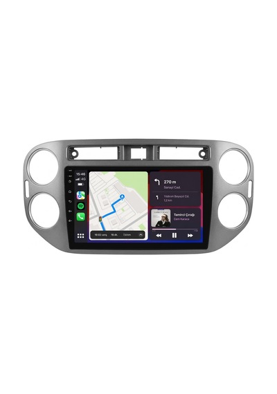 Volkswagen Tiguan Android Multimedya 2008-2015 Carplay Android Auto Navigasyon 4gb Ram 32gb 9"