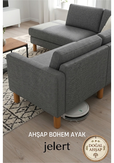 Bohem Masif Gürgen 18 Cm Mobilya Yükseltme Ayağı Tekli, Ceviz - Robot Süpürge Uyumlu 1. Sınıf Gürgen Ağacı, Kanepe Berjer Koltuk Tv Ünitesi Yükseltici Ayak Ceviz