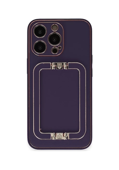 Newface Apple iPhone Uyumlu 14 Pro Kılıf Coco Elit Kapak - Derin Mor Diğer