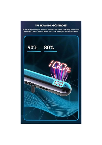 Fitness Tutkunu Boyundan Askılı Bluetooth Kulaklık 130 Saat Çalma Süresi