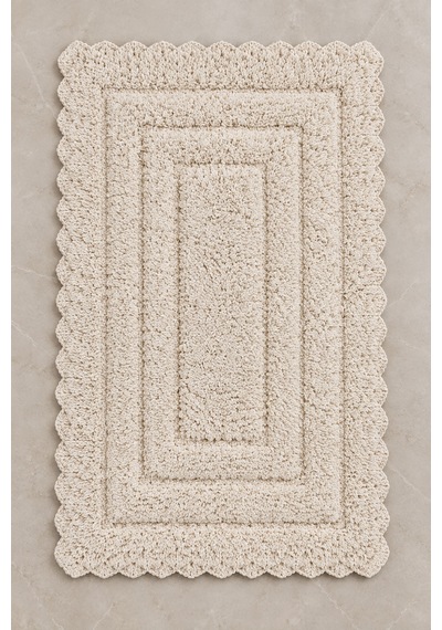 Alanur Bodrum Tufting Cotton Pamuklu El Işi Örgülü Paspas 110 80 X 135 Cm Bej