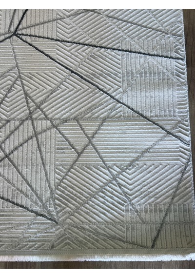 Hoom Rugs Moda 1080 Gri Yün Dokulu Akrilik Antibakteriyel Halı Gri