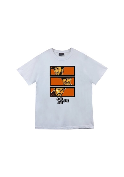 Stoned&Fame Unisex Beyaz Iyi Kötü Çirkin Baskılı T-shirt Beyaz