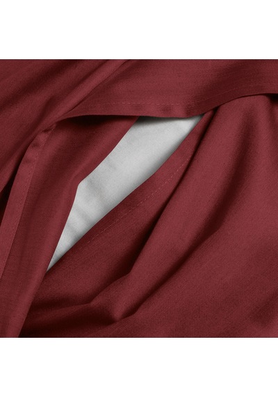 Linestyle 2'li Yastık Kılıfı %100 Pamuk Saten Bordo
