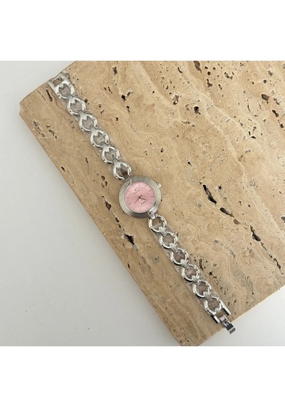 Savior Collection Helios Silver Pembe Saat