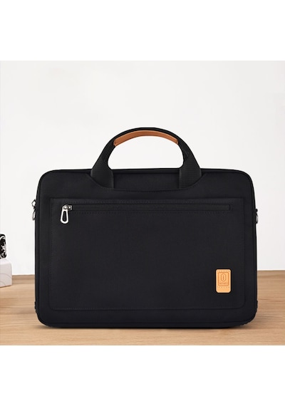 Wiwu Pioneer Pro Serisi Su Geçirmez Polyester Kumaş Omuz Askılı 14 İnç Laptop Çantası Siyah