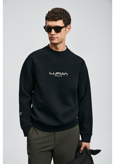 Lufian Dark Erkek Sweatshirt Siyah Siyah 112030182100100 Siyah