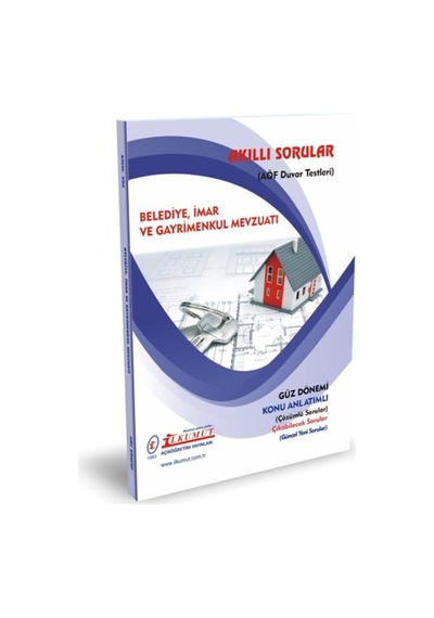 İlkumut Yayınları - Belediye, Imar Ve Gayrimenkul Mevzuatı - Konu Anlatımlı - Çözümlü Sorular