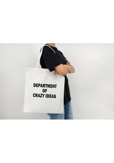 Department Of Crazy Ideas Baskılı Gabardin Bez Çanta Çok Renkli