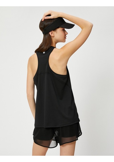 Koton Baskılı Spor Atlet Halter Yaka Siyah 3sak30030nk 3SAK30030NK999