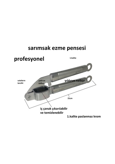 Sarımsak Ezme Pensesi Sarmsak Ezici Profesyonel