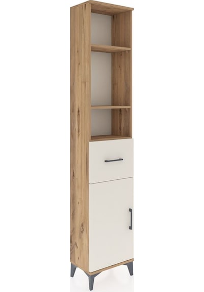 Arges Dolap 4 Raflı Tek Çekmeceli Tek Kapaklı 44x30x221 Çam-a... Çam