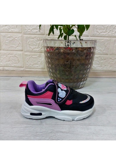 M.p One 3127 Işıklı Fuspetli Bebe Spor Ayakkabı Siyah - Pembe