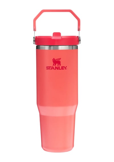 Stanley The Iceflow Flip Straw Pipetli Termos Bardak 0,89 Lt 30 Oz - Hot Coral Mercan
