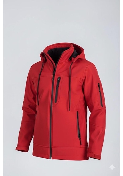 Vatan Tekstil Erkek Slim Fit Softshell Kapüşonlu Erkek Mont Su İtici Rüzgar Geçirmez Kırmızı Vatan Tekstil Erkek Slim Fit Softshell Kapüşonlu Erkek Mont Su İtici Rüzgar Geçirmez Kırmızı