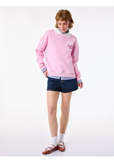 Koton Rahat Kalıp Uzun Kollu Nakış Detaylı Fiyonklu Polo Yaka Sweatshirt Pembe 6sal10427ık Gülkurusu Koton Rahat Kalıp Uzun Kollu Nakış Detaylı Fiyonklu Polo Yaka Sweatshirt Pembe 6sal10427ık Gülkurusu