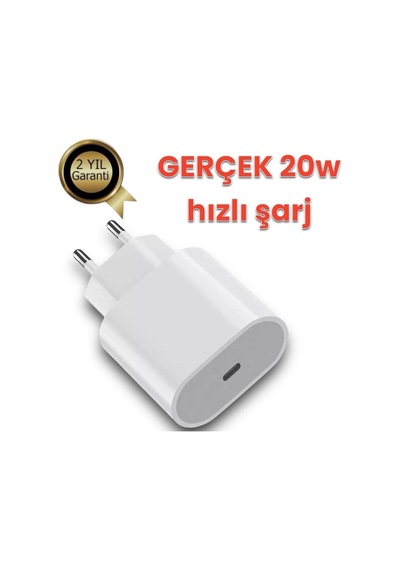 Iphone 11 11 Pro 11 Pro 12 12 Pro 13 Pro Tüm Serilerle Uyumlu Typc Girişli Gerçek 20w Hızlı Adaptör Beyaz - 596820690