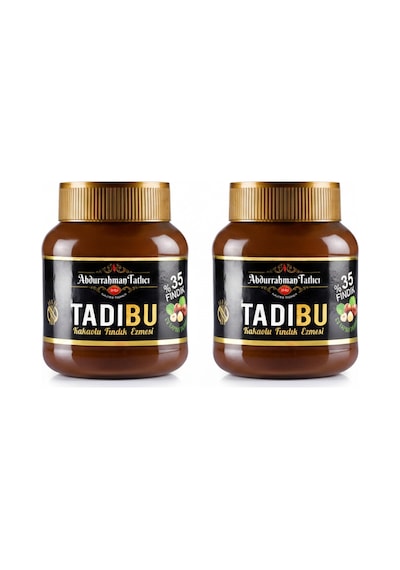 Tadıbu Kakaolu Fındık Ezmesi 330g X 2 Adet %35 Yoğun Fındık, Katkısız, Sürülebilir Fındık Çikolatası