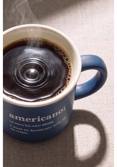 Americano Mottolu Lory Porselen Kupa 380 Ml Mavi