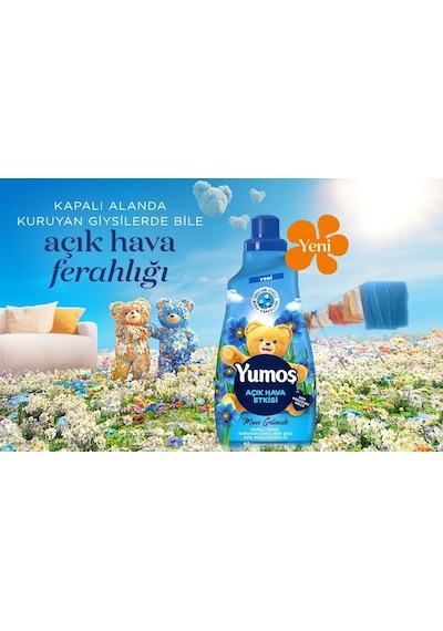 Açık Hava Etkisi Konsantre Çamaşır Yumuşatıcısı Mavi Gelincik 1440 Ml 60 Yıkama