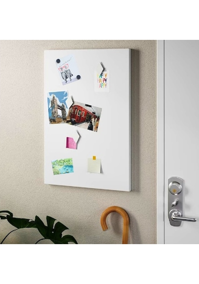 Mıknatıslı Pano , 50X32 Cm Beyaz Dekoratif Metal Magnet Panosu