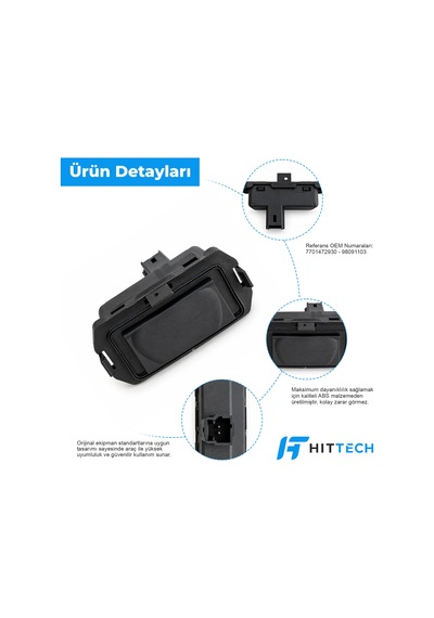 Renault Megane 2 ve Laguna 2 Uyumlu Bagaj Açma Düğmesi Butonu Switch OEM 7701472930 98091103