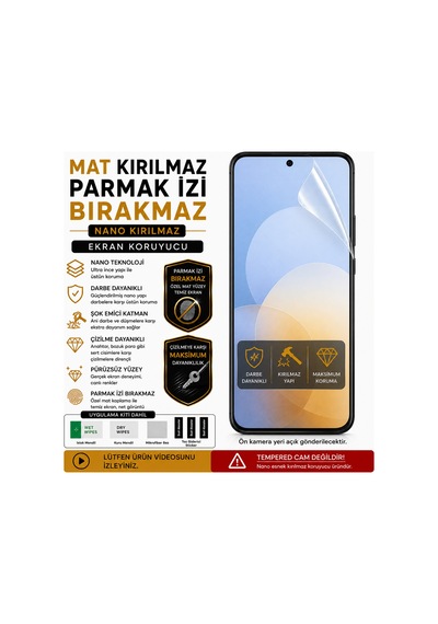 Oppo Find X3 Pro Uyumlu Mat Nano Kırılmaz Darbe Emici Koruyucu Hidrojel Film