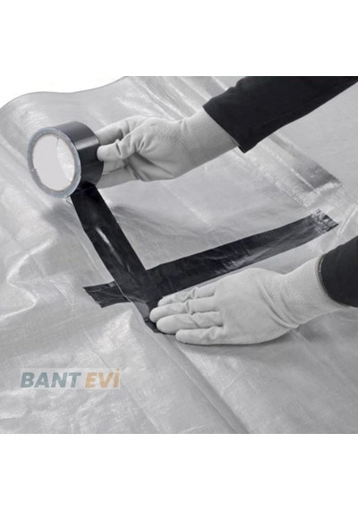 Tr Bant Evi Siyah Tamir Bandı Lif Takviyeli Genel Amaçlı Güçlü Tamir Bantı Duct Tape Suya Dayanıklı Güçlü Es