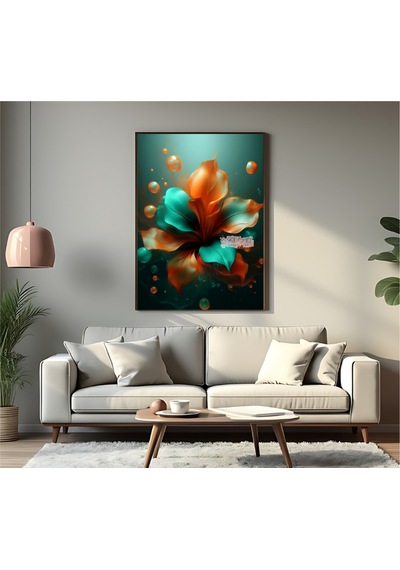 Çerçevesiz Poster Çiçek Modeli