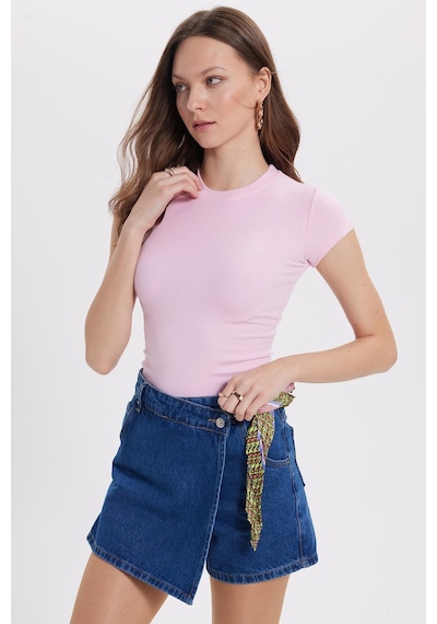 Tudors Kadın Regular Fit Klasik Kesim Bisiklet Yaka Viskon Kumaş Ultra Soft Pembe Tişört-37794 Pembe Tudors Kadın Regular Fit Klasik Kesim Bisiklet Yaka Viskon Kumaş Ultra Soft Pembe Tişört-37794 Pembe