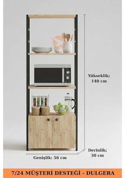 Metal Banyo Dolabı 2 Kapaklı 4 Raflı Çok Amaçlı Havlu Düzenleyici Banyo Dolabı Çok Amaçlı Raf Çam