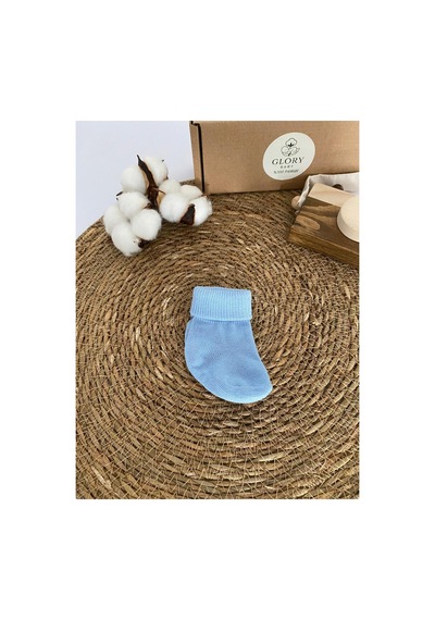 Glory Baby Organik Pamuklu Unisex 5'li Premium Yenidoğan Bebek Çorabı - Kutulu Beyaz-mavi Beyaz-mavi Glory Baby Organik Pamuklu Unisex 5'li Premium Yenidoğan Bebek Çorabı - Kutulu Beyaz-mavi Beyaz-mavi